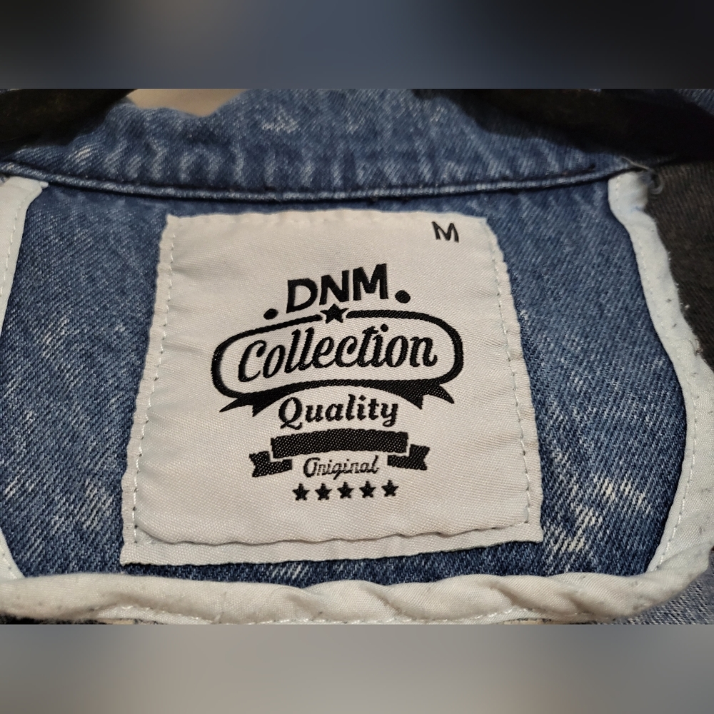 DNM Collection Medium Distressed Embroidered Reworked Denim Jacket - Picture 4 of 16